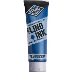 block printing ink pearlescent blue 300ml