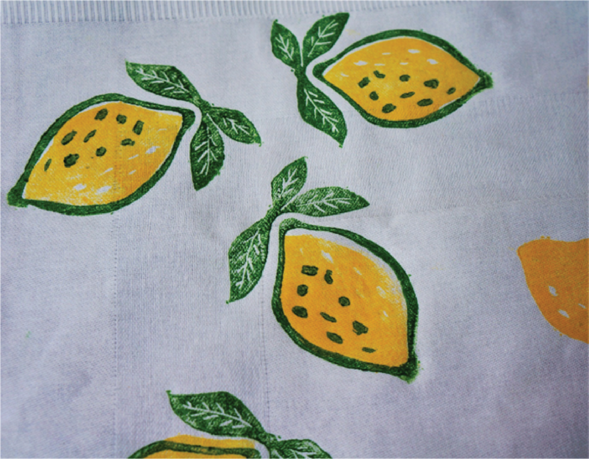 Lemon Fabric Print